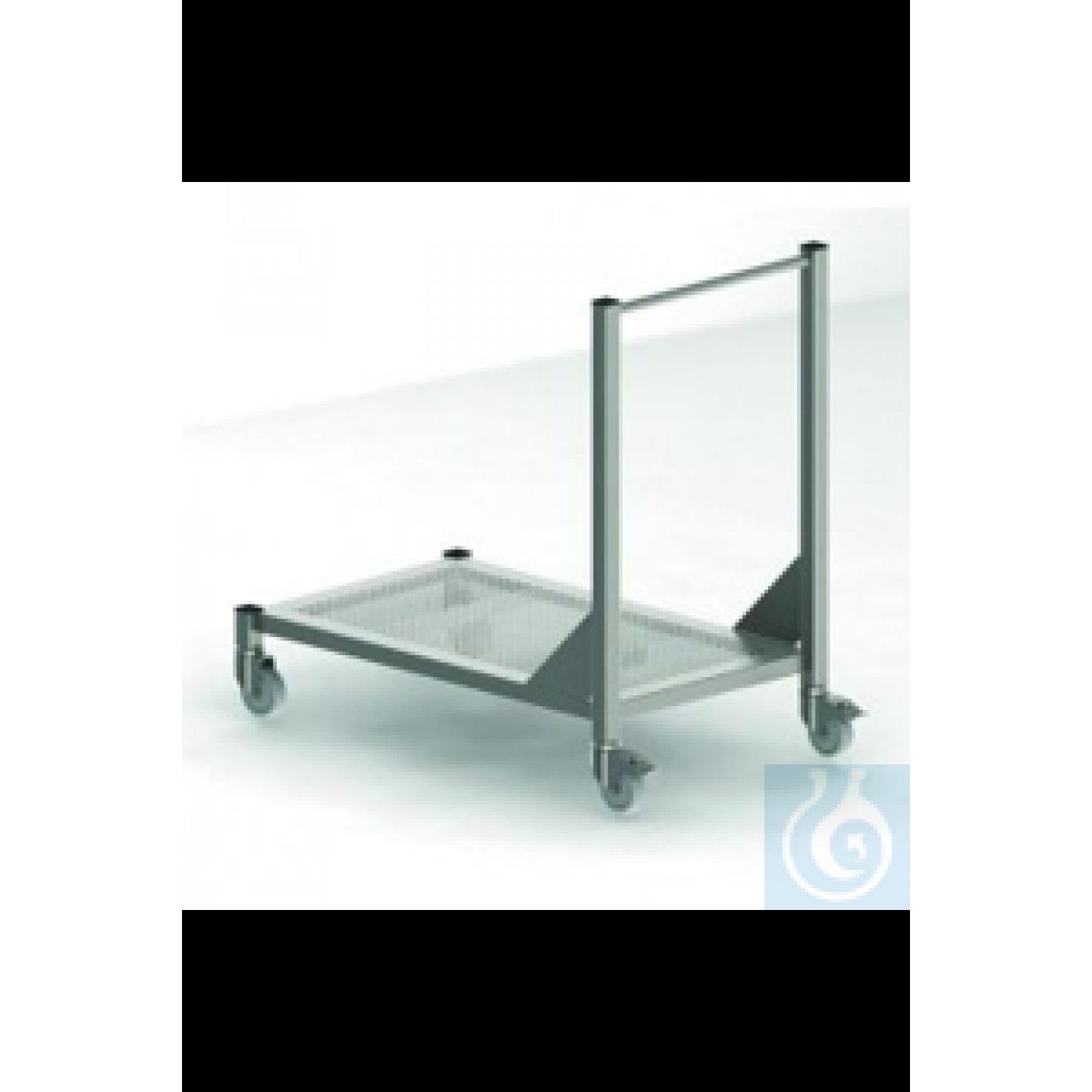 1000 x 600 x 1000 mm düz raflı temiz oda taşıma arabası...