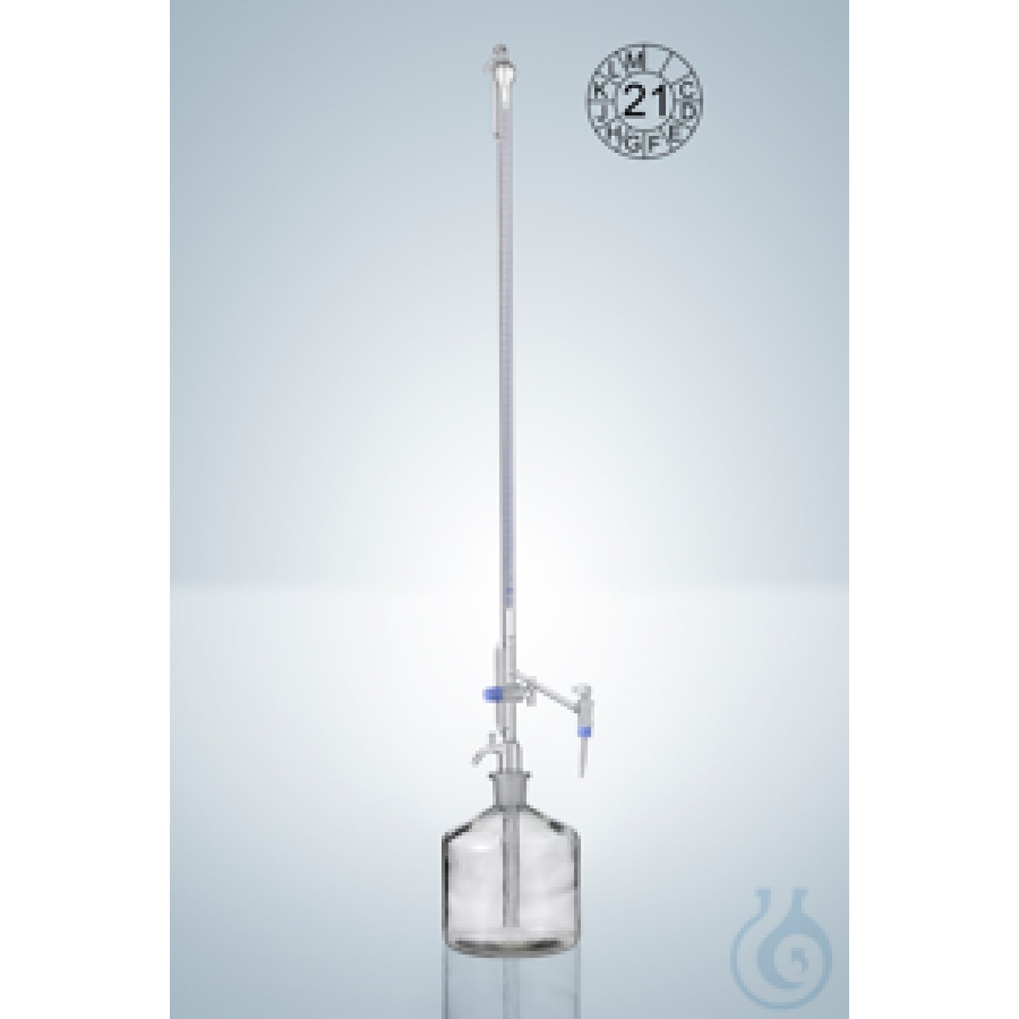 Otomatik büretler "Pellet" 10:0,02 ml cl.AS, DURAN, şeffaf, şişeli...