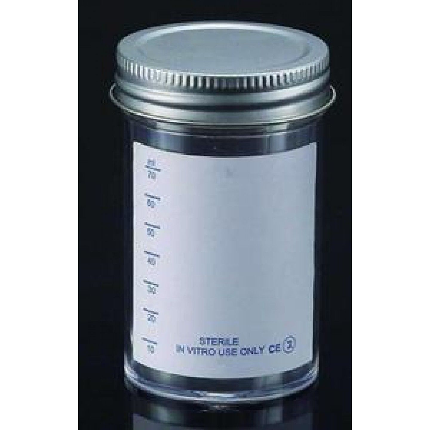 LLG-Numune kabı 100ml, PS, metal akışlı sızdırmaz asal astar kapaklı,...
