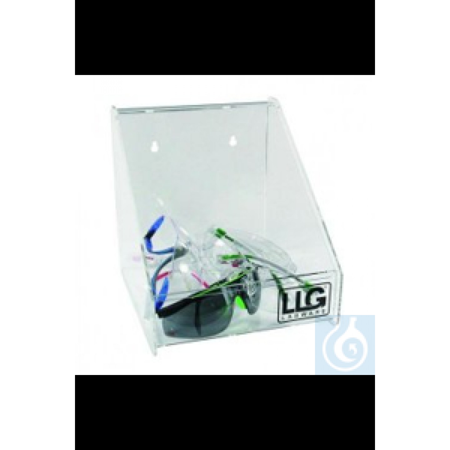 LLG-Goggles dispenser 216x216x200mm, kapaklı, akrilik cam, dahil. duvar...