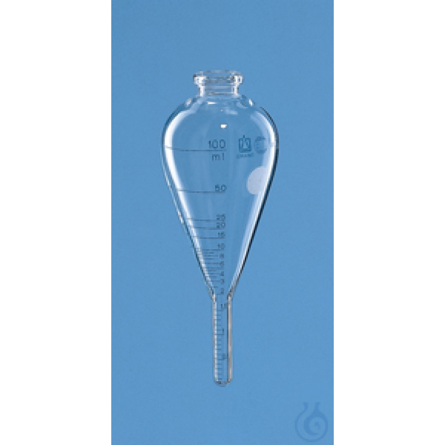 ASTM santrifüj tüpü 100 ml Mavi kenarlı, Duran, silindir, alt konik ASTM D91 D96