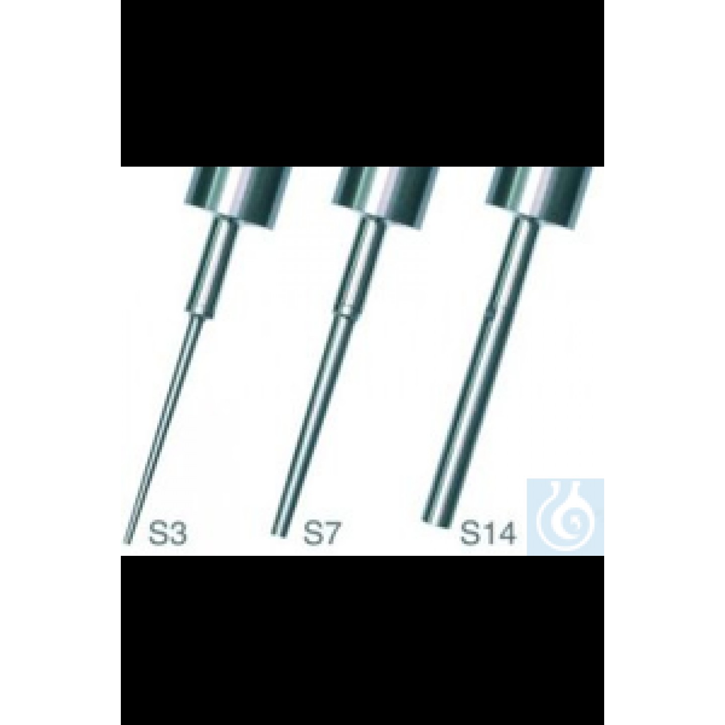 5 - 25 l/h için Sonotrode S14D, cam akış kabı ile GD14K için Sonotrode...