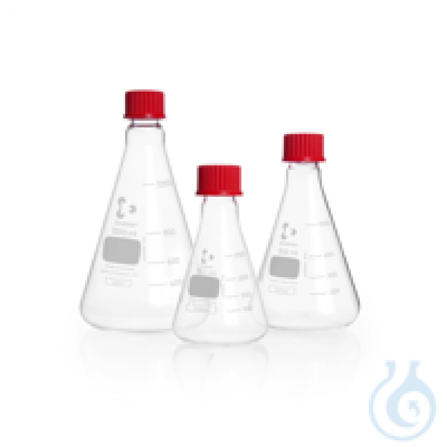 Erlenmeyer şişeleri,DURAN®, vidalı kapaklı, kapaklı. 100 ml Erlenmeyer şişeleri,...