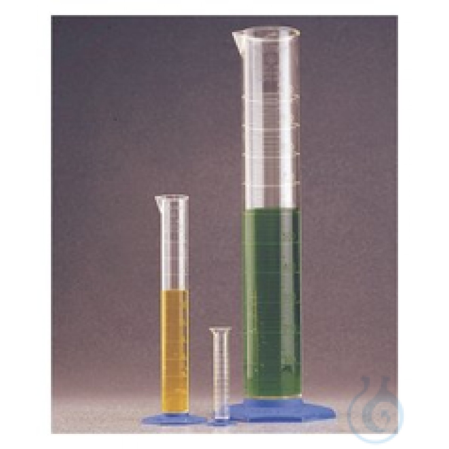 Ölçüm silindirleri, PMP, mavi PP taban, kapak. 25 ml Ölçüm silindirleri...