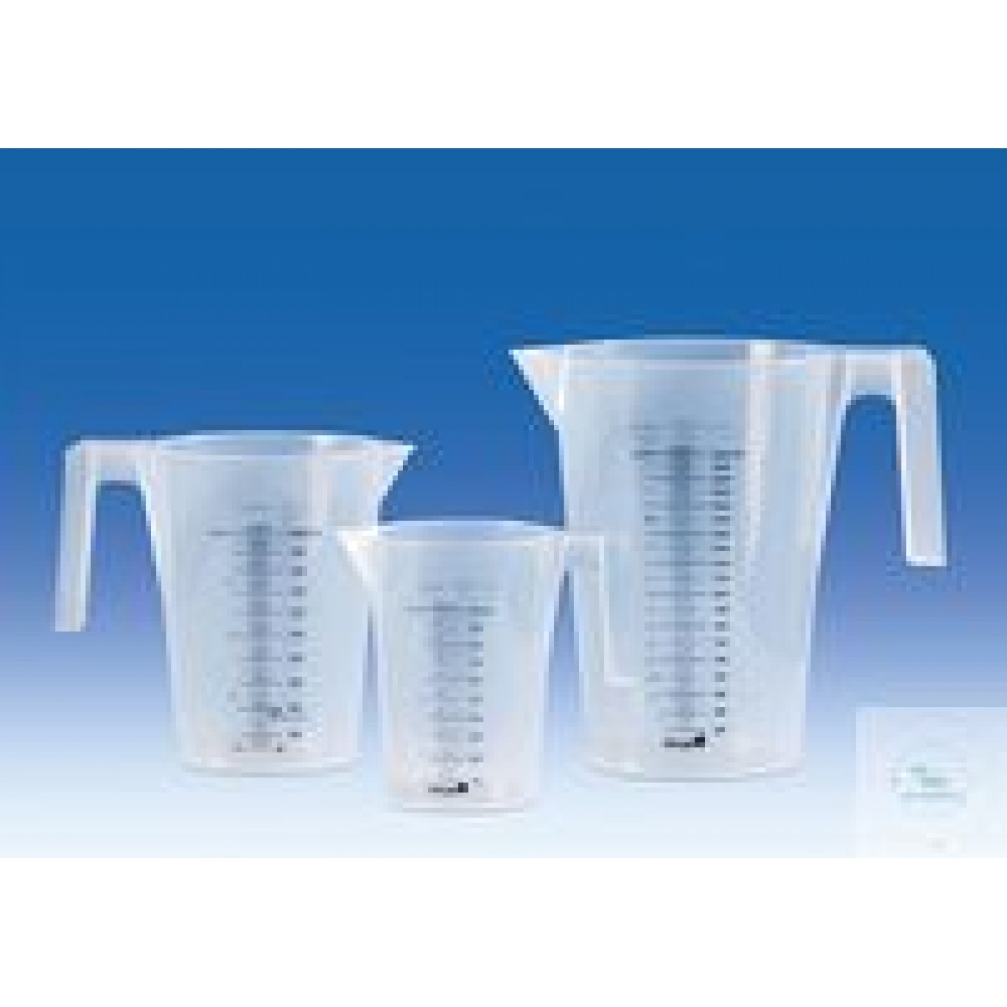 Ölçü sürahileri 250 ml, PP, istiflenebilir tamamen şeffaf, baskılı siyah...