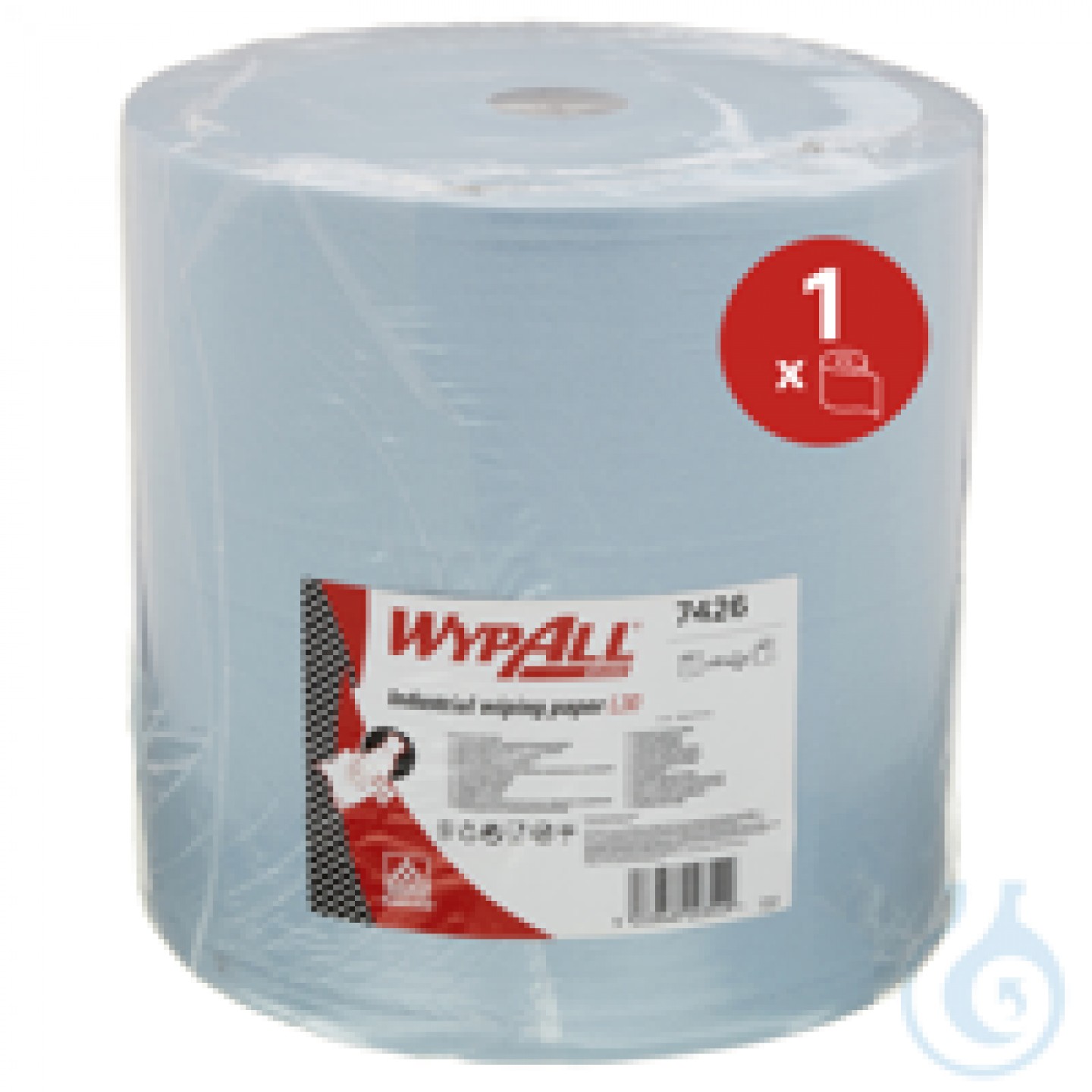 WYPALL® L30 Ultra+ mendil 38x37 cm AIRFLEX, 3 x 20g/m², delikli, mavi jumbo...