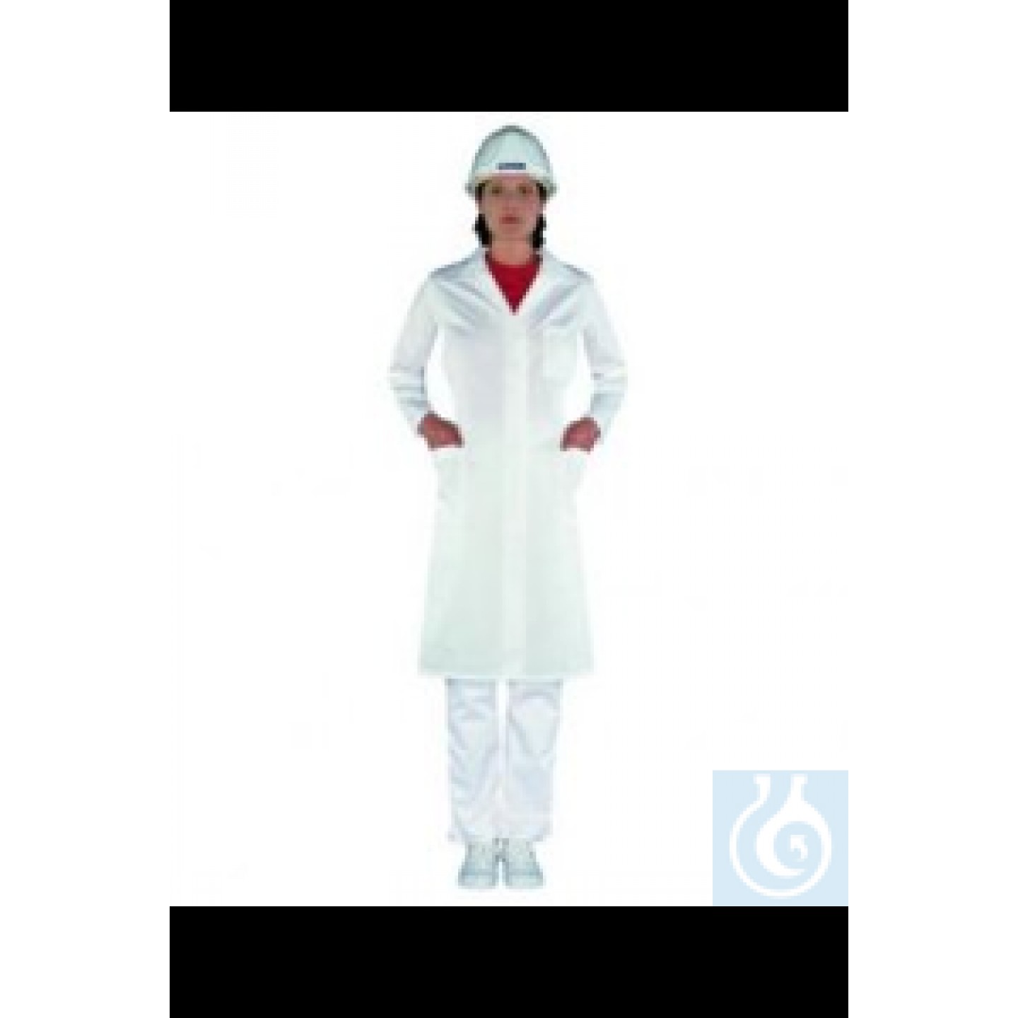 Bayan laboratuvar önlüğü, 44 beden beyaz, %65 polyester / %35 pamuk, 1/1 kol,...