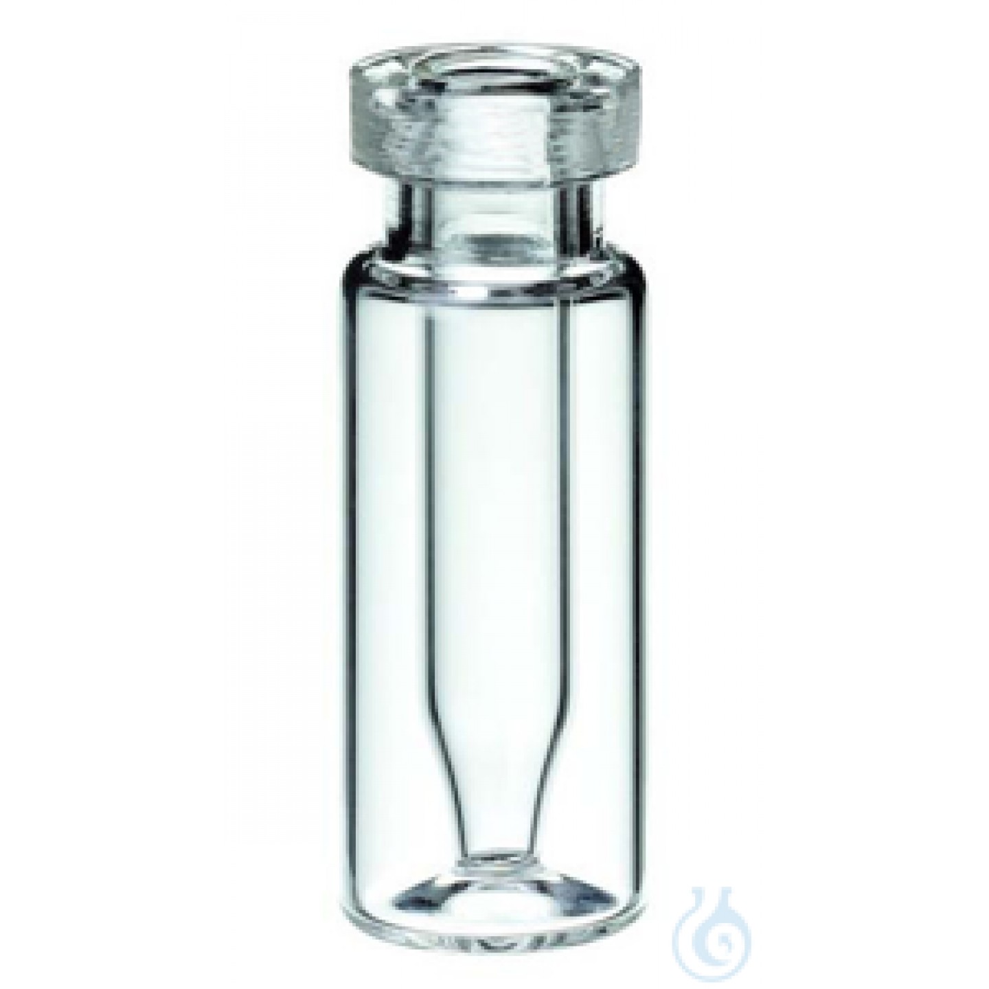 Entegre 0,3 ml Micro-Insert ile Kıvrımlı Boyun Flakon ND11, 32 x 11,6 mm, şeffaf gl