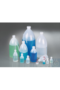 Dar boyunlu şişe, LDPE transp., 3000 ml, kapaklı