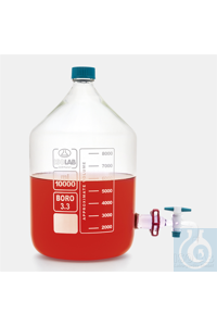 aspiratör şişesi-musluklu-10 lt-cam