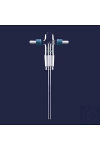 Frit diskli gaz yıkama şişesi kafası, NS 29/32, PP yan kol, Boro 3.3 Gaz...