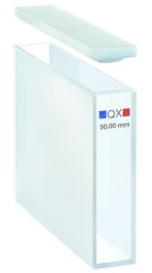 Makro küvet 100-QX, 50 mm kalınlığında kuvars cam SUPRASIL® 300, 17500 µl...