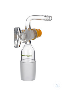 Adaptör, 9 mm hortum bağlantısına 29/32 koni boyutu, dik açılı boru,