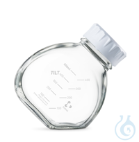 TILT medya şişesi 500ml, bölmeli şeffaf, GL 56, vidalı kapaklı beyaz...