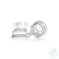 Düz flanş kapaklar, DN 120 4 boyunlu, mn NS 29/32, sn 2x NS 29/32 Düz zemin...