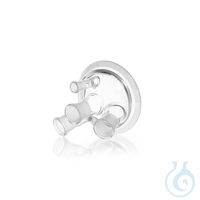 Düz flanş kapaklar, DN 100, orta boyunlu NS 29/32 yan boyunlar 2 x NS 29/32 açılı, 1...