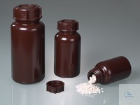 Geniş boyunlu şişe 500 ml LDPE, kahverengi, vidalı kapaklı