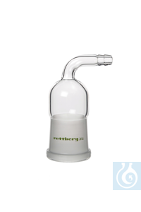 Adaptör, topraklama konisi NS 29/32 hortum bağlantısı dikdörtgen boru, PTFE-...