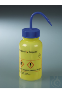 Sprey şişesi 500 ml, LDPE geniş boyunlu, "Iso-Propanol", mavi kapaklı, LaboPlast®...