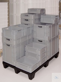 Euro Norm konteyner, 64 litre, PP 600x400x320mm kapaksız İstifleme ve...