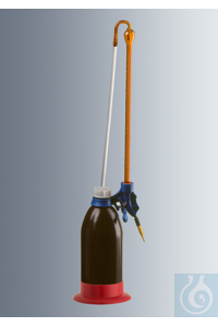 Dr.Schilling 25:0,1 ml'ye göre büret, kahverengi cam, cl.B, beyaz dereceli,...