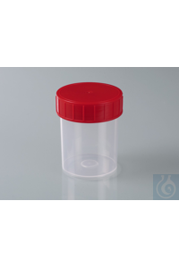 Örnekleme kabı 125 ml PP, şeffaf, kapaklı Örnek kapları, PP,...