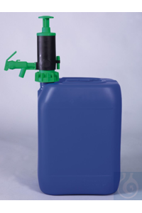 Asitler ve kimyasal sıvılar için PumpMaster bidon ve varil pompası FKM, yeşil...