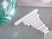 Manyetik karıştırma çubukları 30x7 mm silindirik, PTFE, beyaz Manyetik karıştırma...