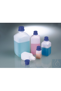 Dar boyunlu kimyasal şişe 1000 ml HDPE, kapaklı