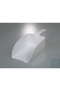 Kepçe 23x17 cm, beyaz, toplam uzunluk 36cm, PP, yemek