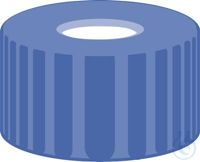 PP Vidalı kapaklar N 9-L, mavi, orta delik silikon beyazı/poliimid turuncu...
