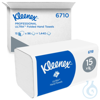 KLEENEX® Ultra Havlu beyaz, 3 katlı, 21,5x31,5cm 15 x 96 bez paketi El...