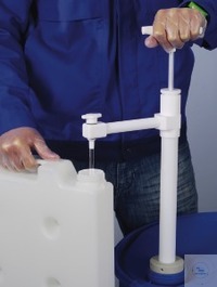 PTFE'den şeffaf Utra varil pompası, daldırma derinliği 950 mm, daldırma boru çapı...