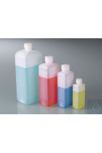 Dar boyunlu kare şişe 250ml, HDPE, dikdörtgen zemin arsa w. kapak Kare...