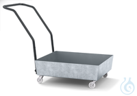 Toplama haznesi 635x810x980 mm çelik glavanize, mobil