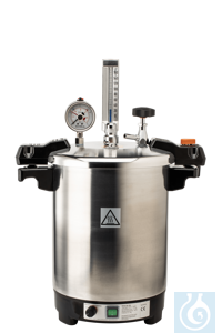 Masaüstü otoklav, alüminyum, 2,7 bar'a kadar basınç ısıtma gücü 1600-1750 W...