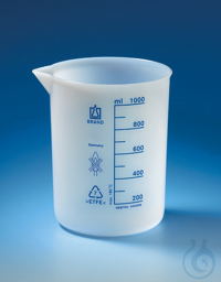 Beherler, 500 ml, ETFE, düşük form siyah baskılı skala, ağızlı Griffin...