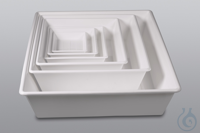 Laboratuvar tepsisi 180x225x45 mm, beyaz PP, (tepsi tabanı 180x225 mm) Laboratuvar...