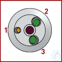 Reaktör Kapağı DN 60, PTFE, 31mm yükseklik, 3 bağlantı, NPT 1/4"; bağlantı...